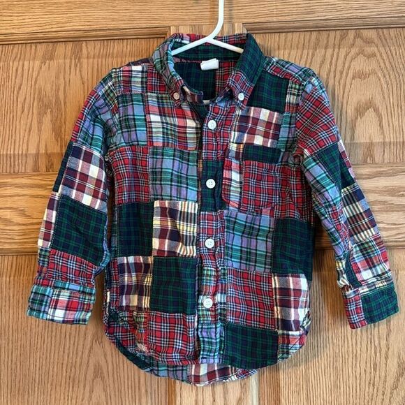 BABY GAP Madras Patchwork Plaid Button Down Shirt - Picture 4 of 8
